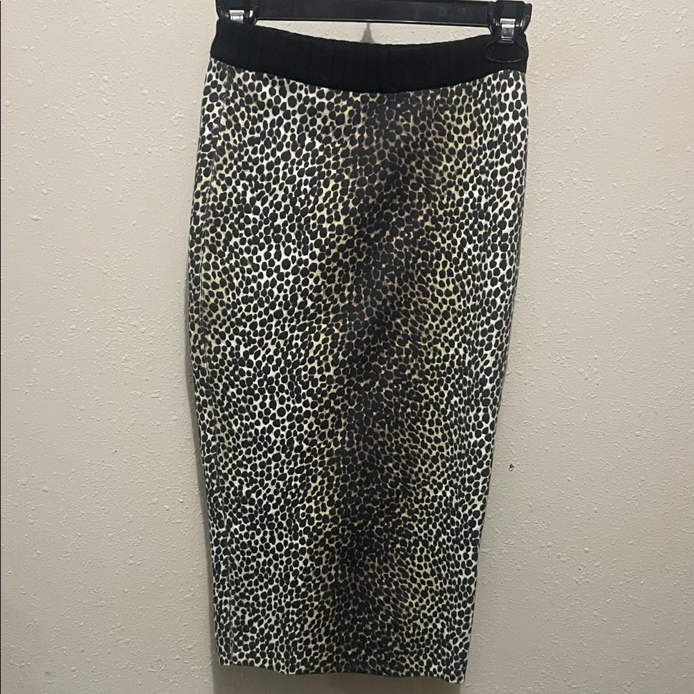 Dolce & Gabbana  Beige and Black Animal Print Knit  Skirt - Picture 3 of 6